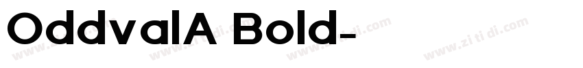OddvalA Bold字体转换